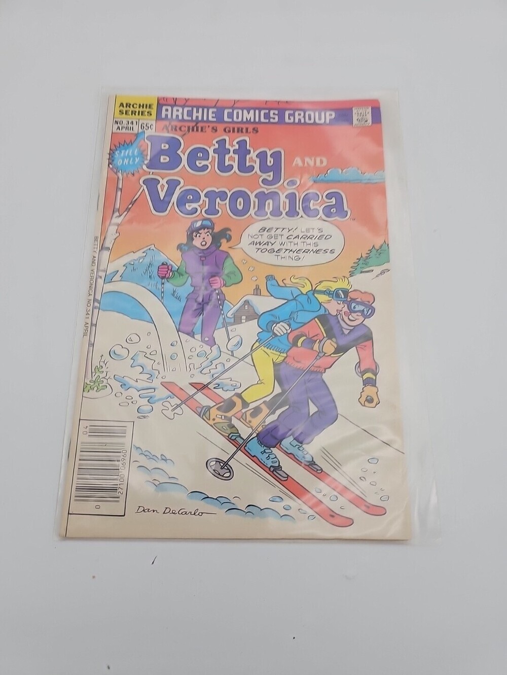 Archie's Girls Betty and Veronica #341 FN- 5.5 1986 Stock Image Low Grade